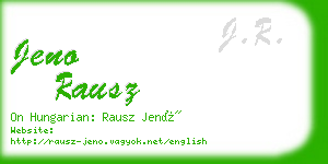 jeno rausz business card